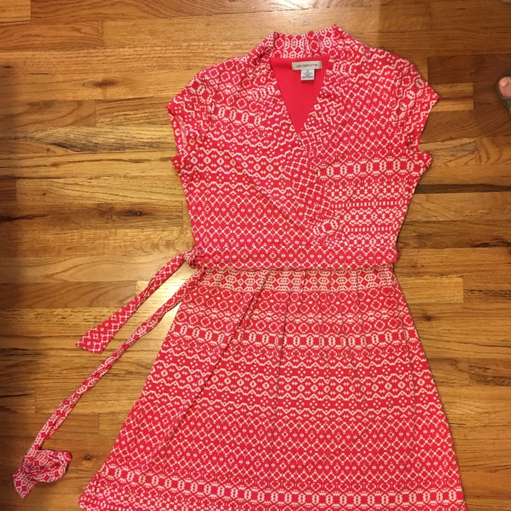 Liz Claiborne Dress Faux wrap top and A-line skirt